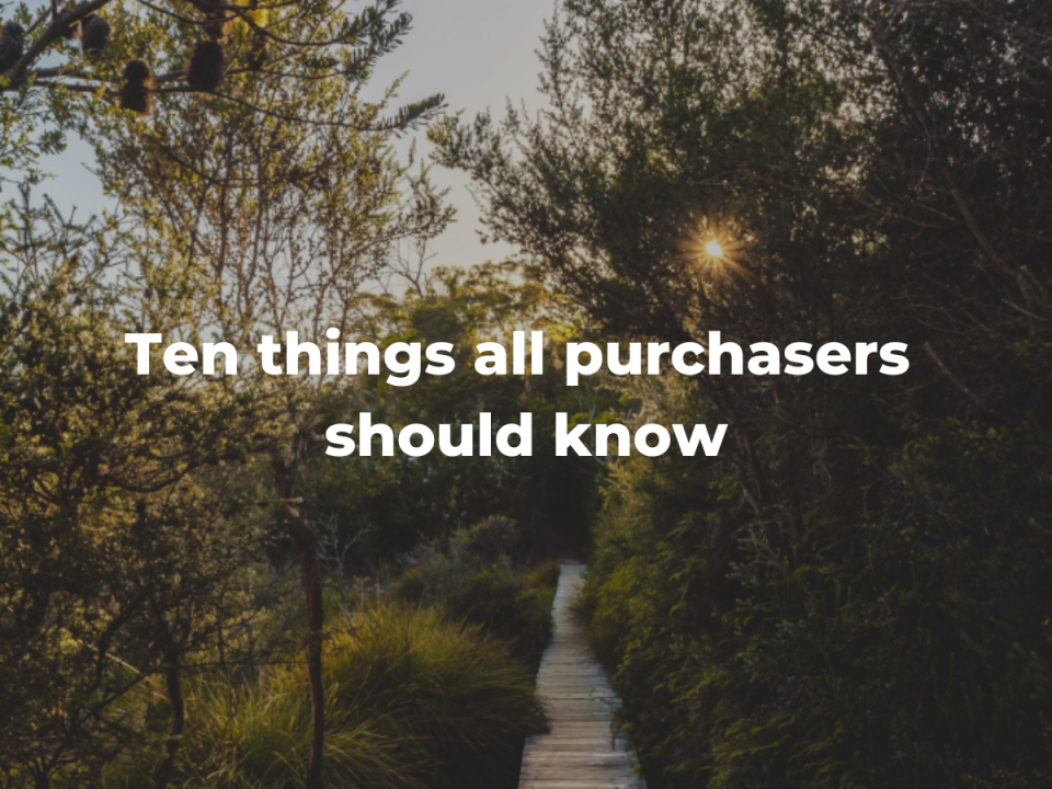 Ten things all purchasers should know
